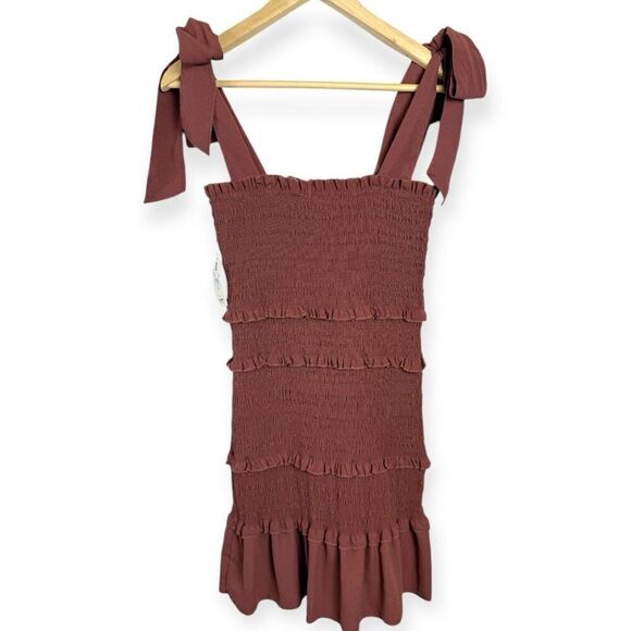Altar’d State Ruched Ruffle Mini Dress NWT - Picture 3 of 8